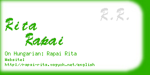 rita rapai business card